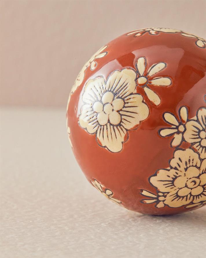 Obiect decorativ, Valera, ceramică, 8 cm, portocaliu