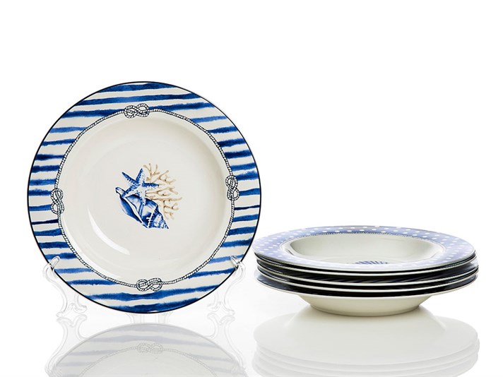 Ocean Blue Bone China 6 pcs BLUE..
