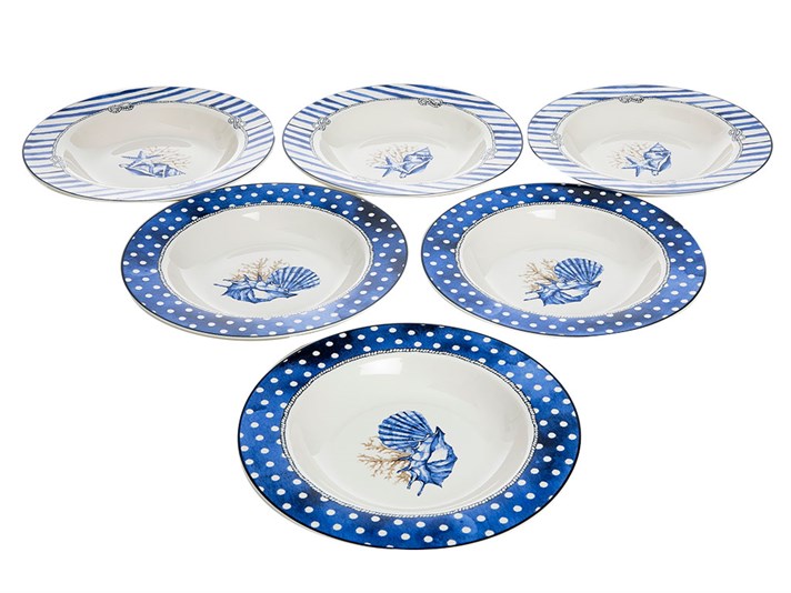 Ocean Blue Bone China 6 pcs BLUE..