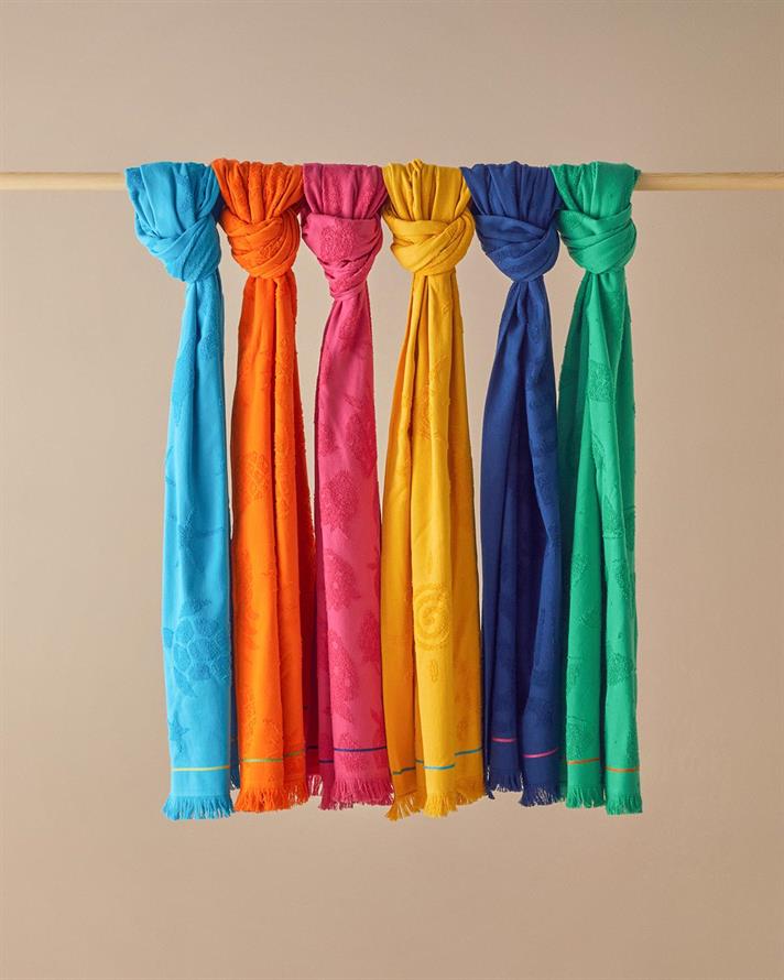 Ocean Cu Bumbac Prosop De Plajă 70x140 cm Albastru