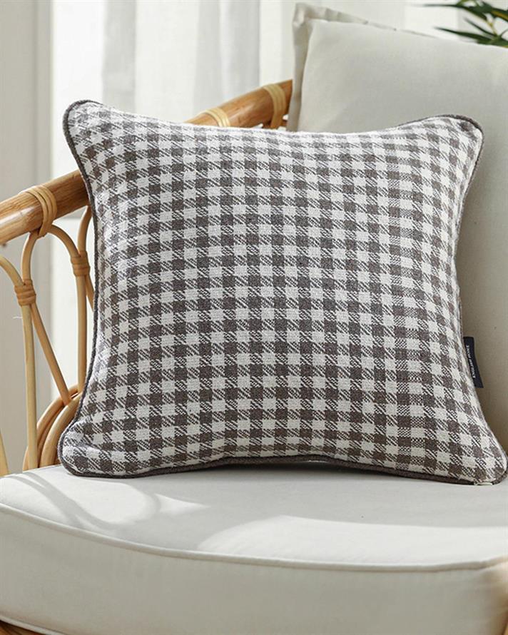 Odesa Weaved Cover Throw Pillows 42x42 cm Beige