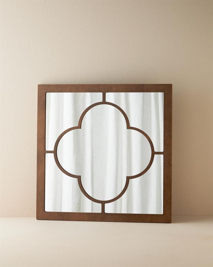 Oglindă de perete, Sandra, sticlă, 50x50 cm, natural