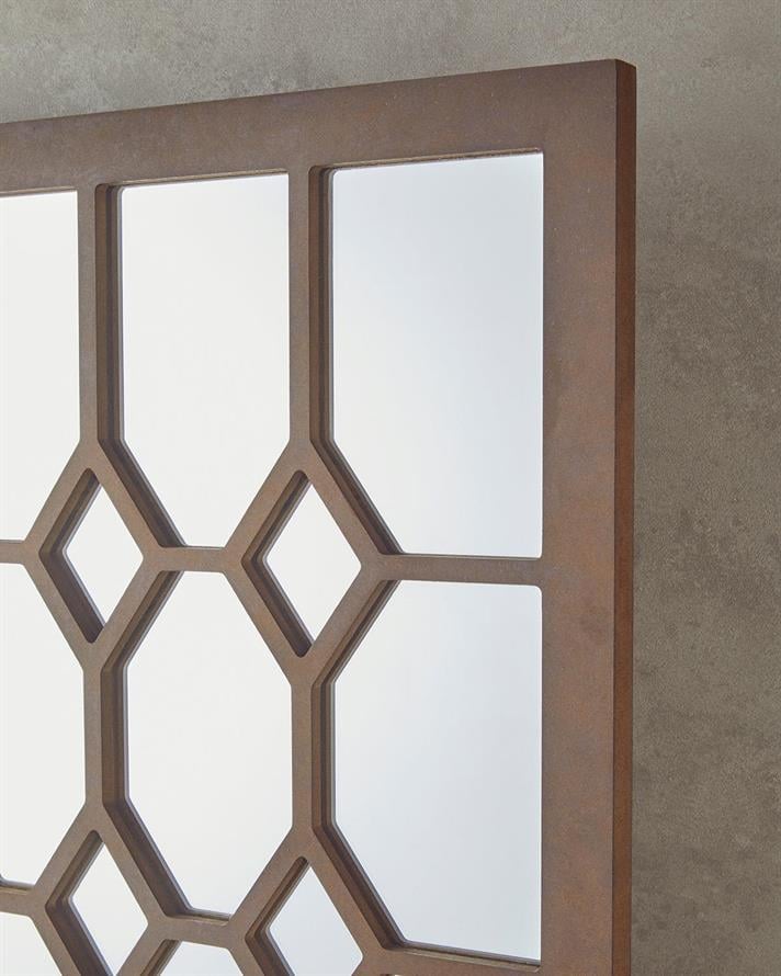 Oglindă de perete, Valeria, mdf-sticlă, 50x70 cm, natural