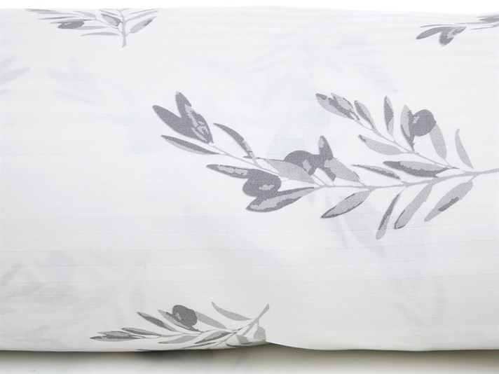 oliv Bumbac Satinat Double Lenjerie De Pat 200x220 cm Alb
