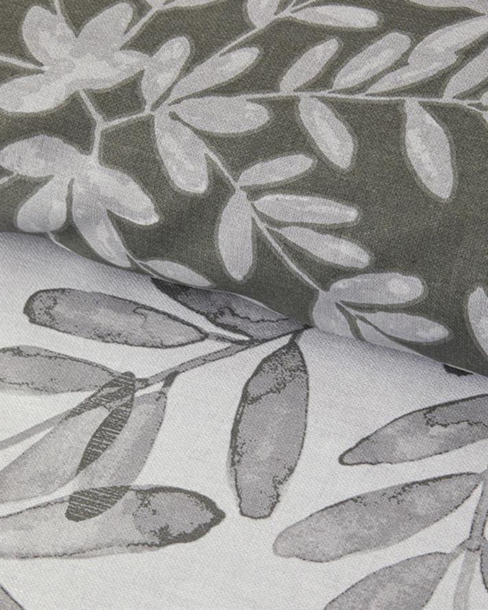 Olive Twig Set Lenjerie De Pat Dublu - Set Lenjerie De Pat Bumbac | English Home, 200 x 220 cm, Verde măsliniu