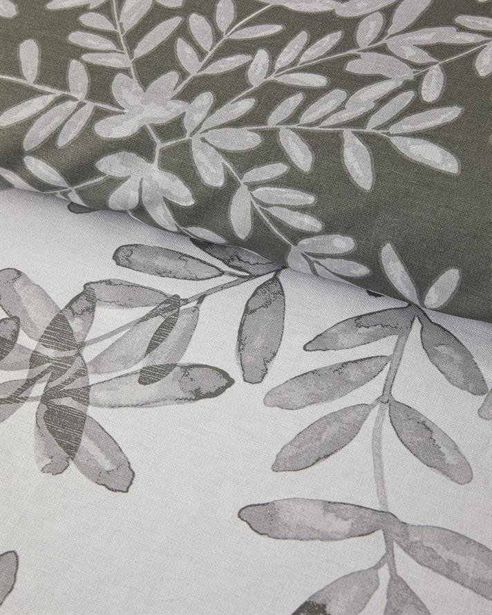 Olive Twig Set Lenjerie De Pat Single - Set Lenjerie De Pat Bumbac | English Home, 160 x 220 cm, Verde măsliniu