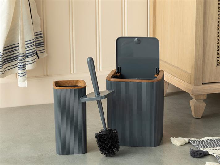 Olivia Set De Baie Set 2, 18*22 Cm-10*34 Cm, Gri Închis