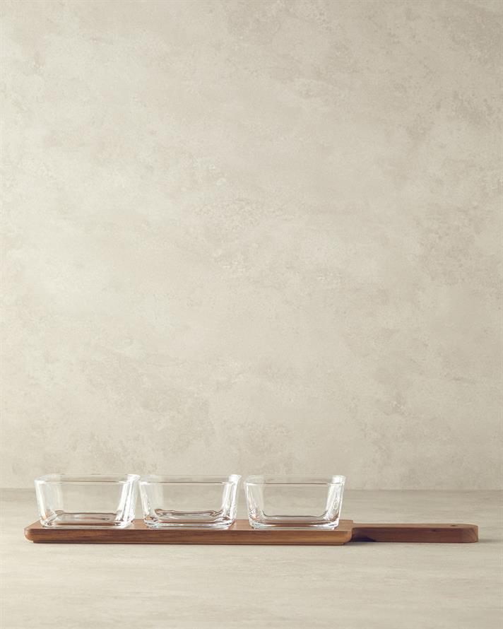 Orientul Salcâm 4 Piese Suport Servire 10,5x45 cm Maro Închis