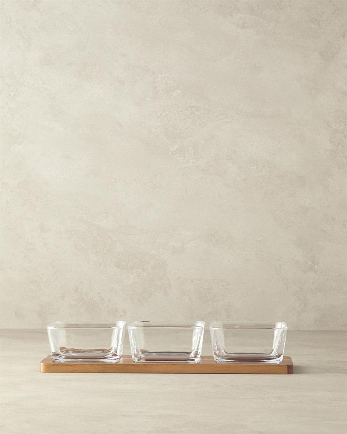 Orientul Salcâm 4 Piese Suport Servire 10,5x32,5 cm Maro Închis