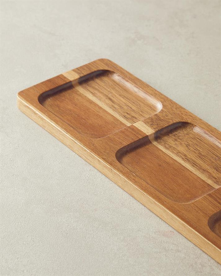 Orientul Salcâm 4 Piese Suport Servire 10,5x32,5 cm Maro Închis