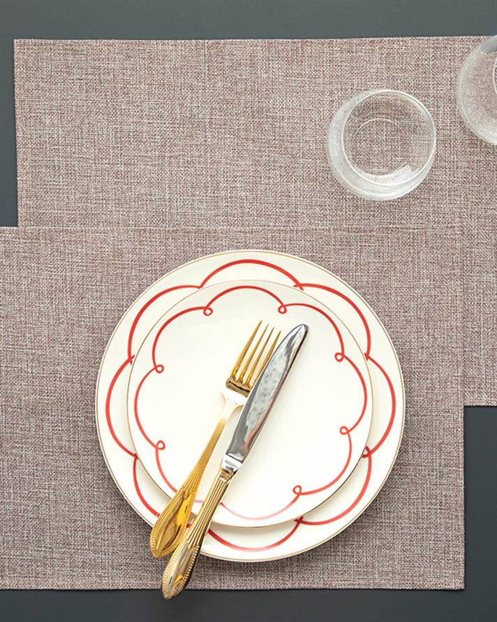 Orson Polyestere 2 Set Place Mat 30x45 cm Beige