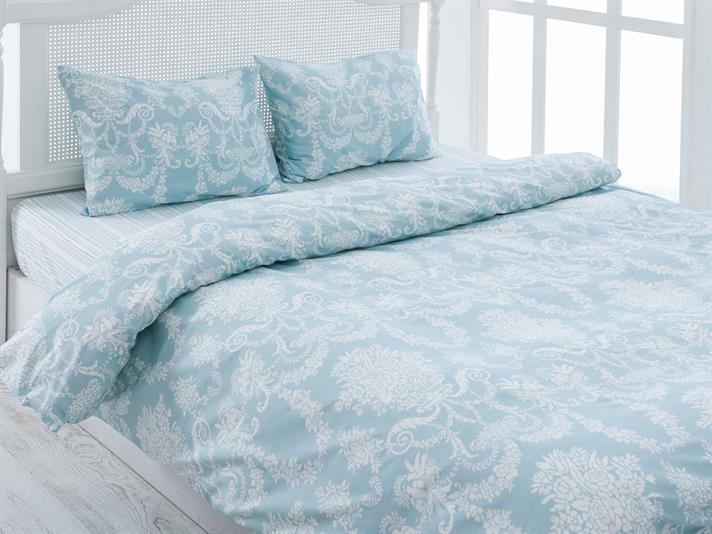 Păsări de grădină Bumbac Single Set Lenjerie De Pat 160x220 cm Seledon