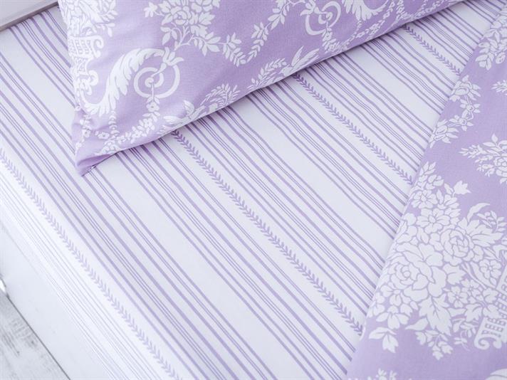 Păsări de grădină Bumbac Single Set Lenjerie De Pat 160x220 cm Lila