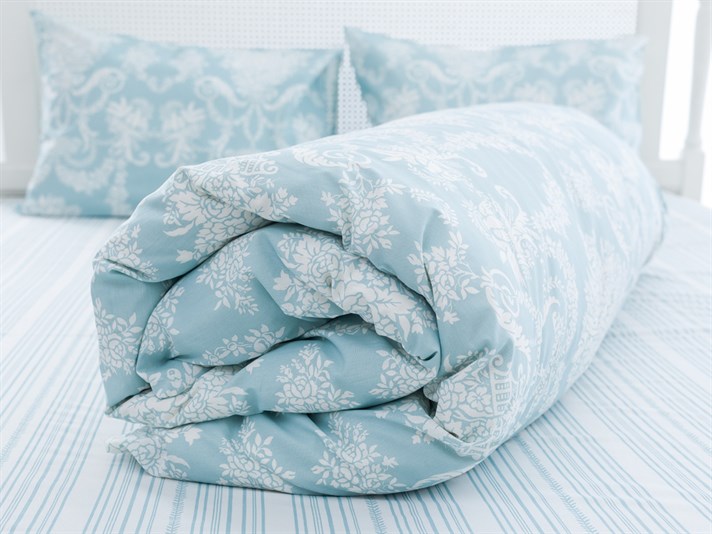 Păsări de grădină Bumbac Double Set Lenjerie De Pat 200x220 cm Seledon
