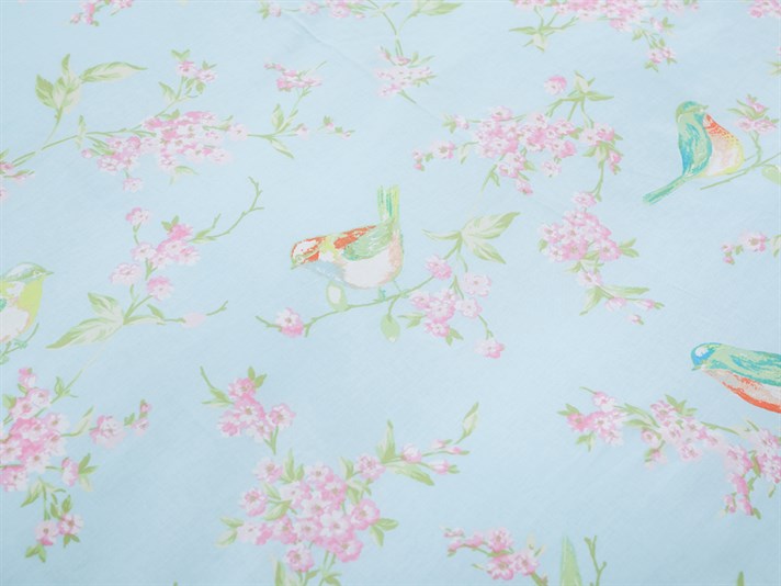 Păsări de vară Cu Bumbac Single Lenjerie De Pat 160x220 cm Mentă