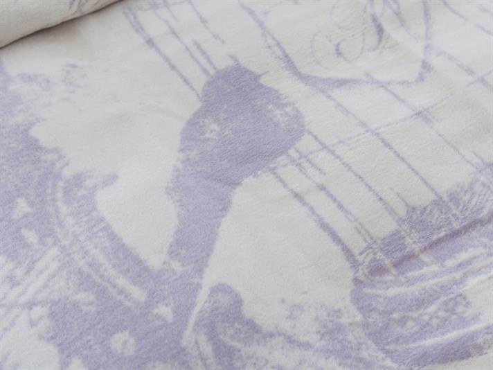 Păsări muzicale Cottony For One Person  PĂTURĂ 150x200 cm Lilac.