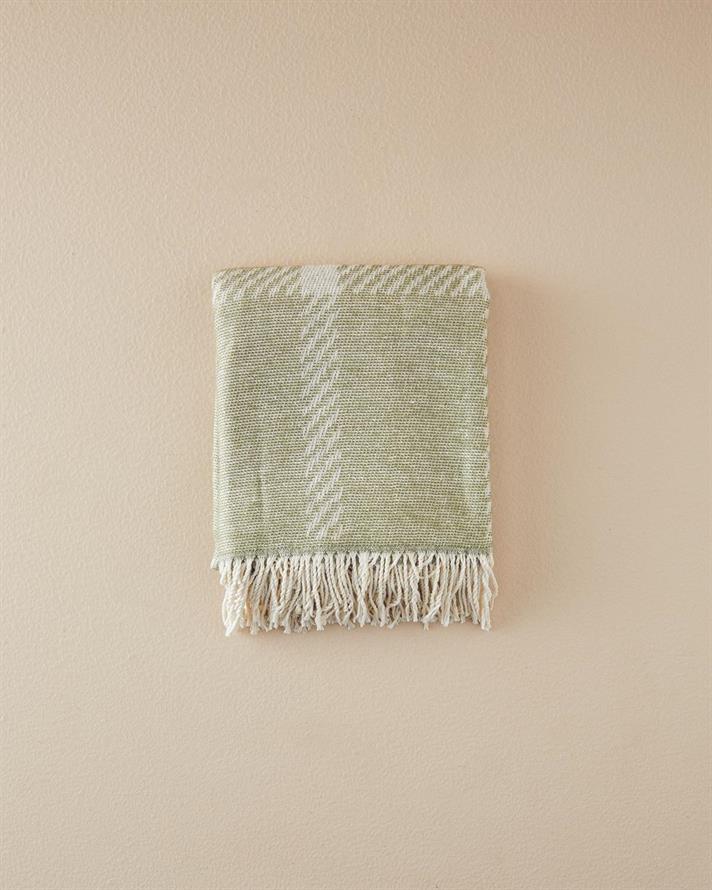 Pătură decorativă pentru fotoliu sau canapea, Lola, acril, 130x170 cm, verde