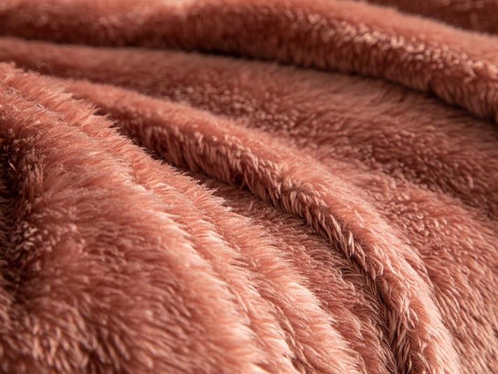 Pătură decorativă pentru fotoliu sau canapea, Arancia, poliester, 130x170 cm, roz închis