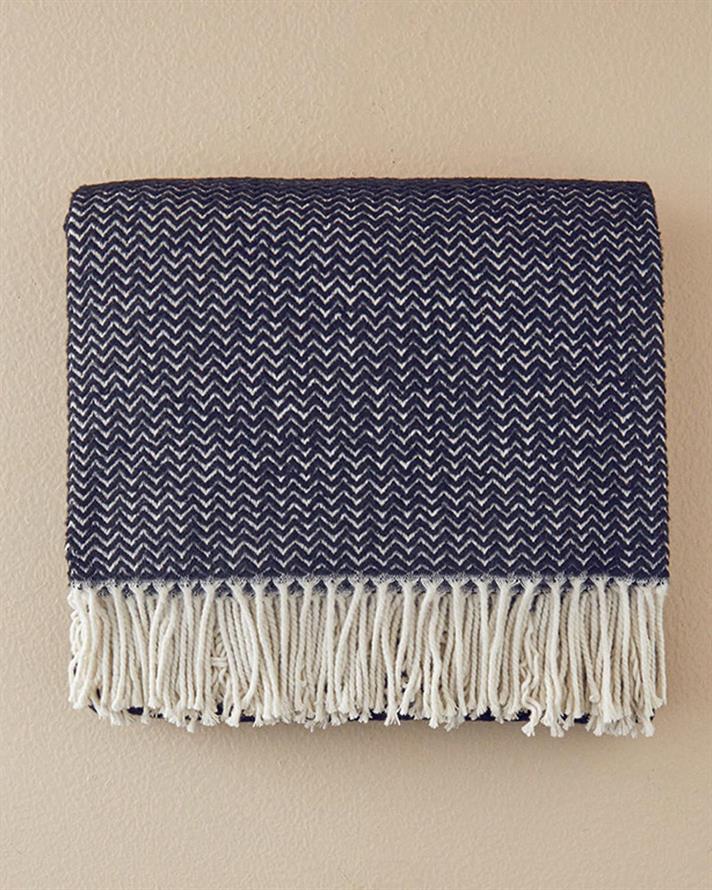 Pătură decorativă pentru fotoliu sau canapea, Lucent, bumbac-acril, 130x170 cm, negru