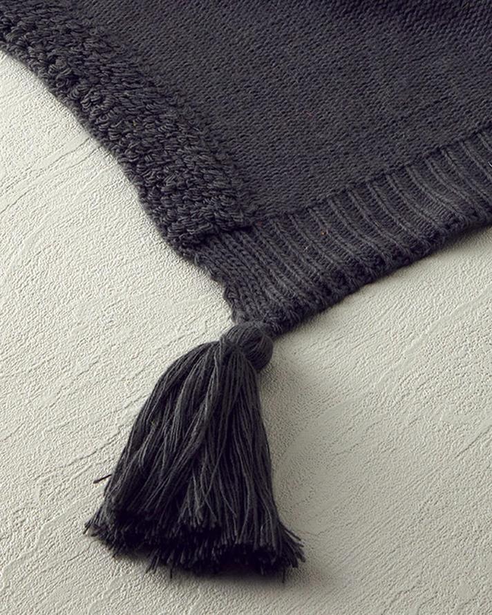 Pătură decorativă pentru fotoliu sau canapea, LuxWrap, acril, 130x170 cm, antracit