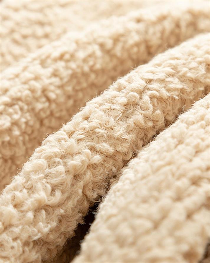 Pătură decorativă pentru fotoliu sau canapea, Mela, poliester, 120x170 cm, bej