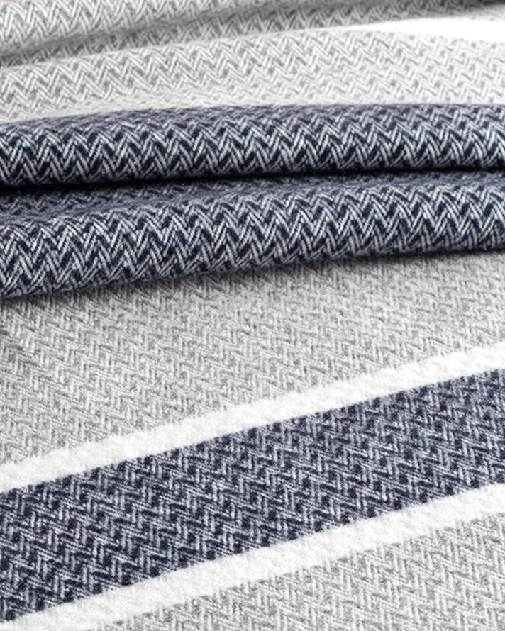 Pătură, pentru două persoane, Barleycorn, acril, 200x220 cm, bleumarin