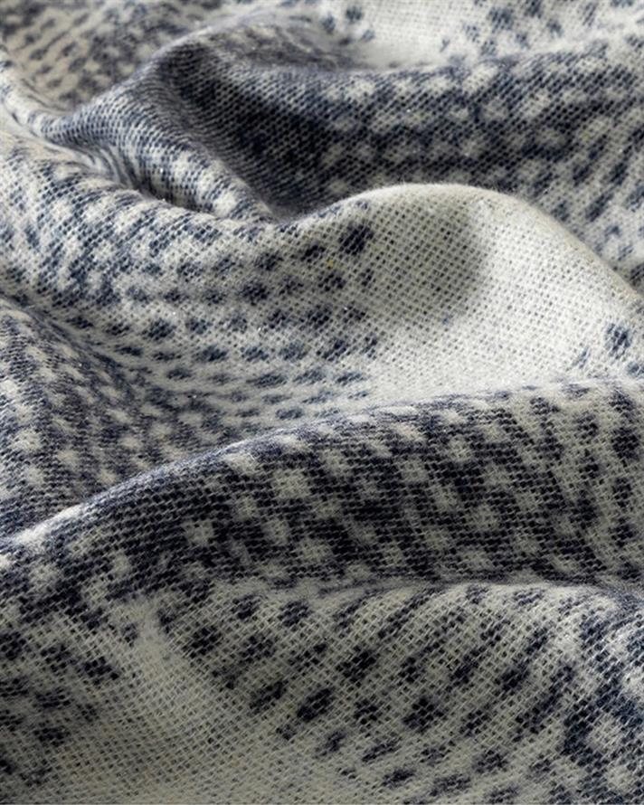 Pătură, pentru două persoane, Diamond Check, bumbac, 180x220 cm, bleumarin