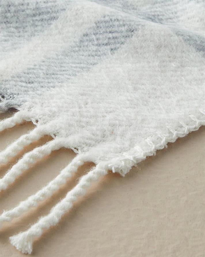 Pătură, pentru două persoane, Halden, bumbac, 200x220 cm, gri