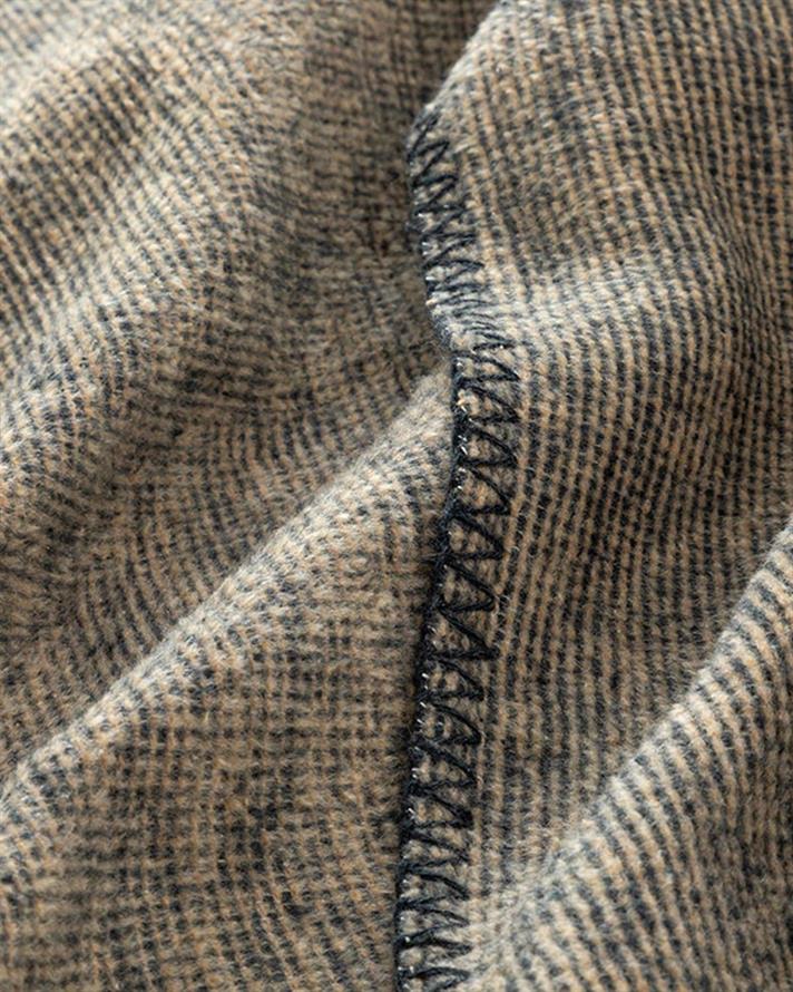 Pătură, pentru două persoane, Melange, bumbac, 200x220 cm, antracit - bej