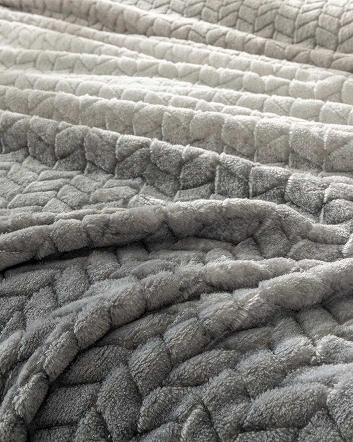 Pătură, pentru două persoane, Moonlight, poliester, 200x220 cm, gri-antracit