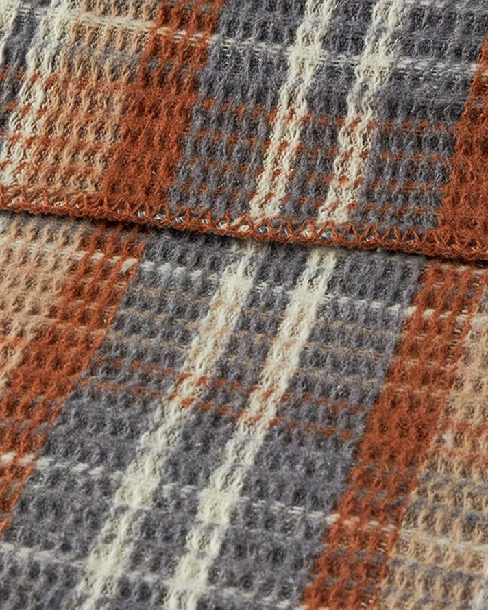 Pătură, pentru două persoane, Plaid, bumbac-poliester, 180x220 cm, terracotta