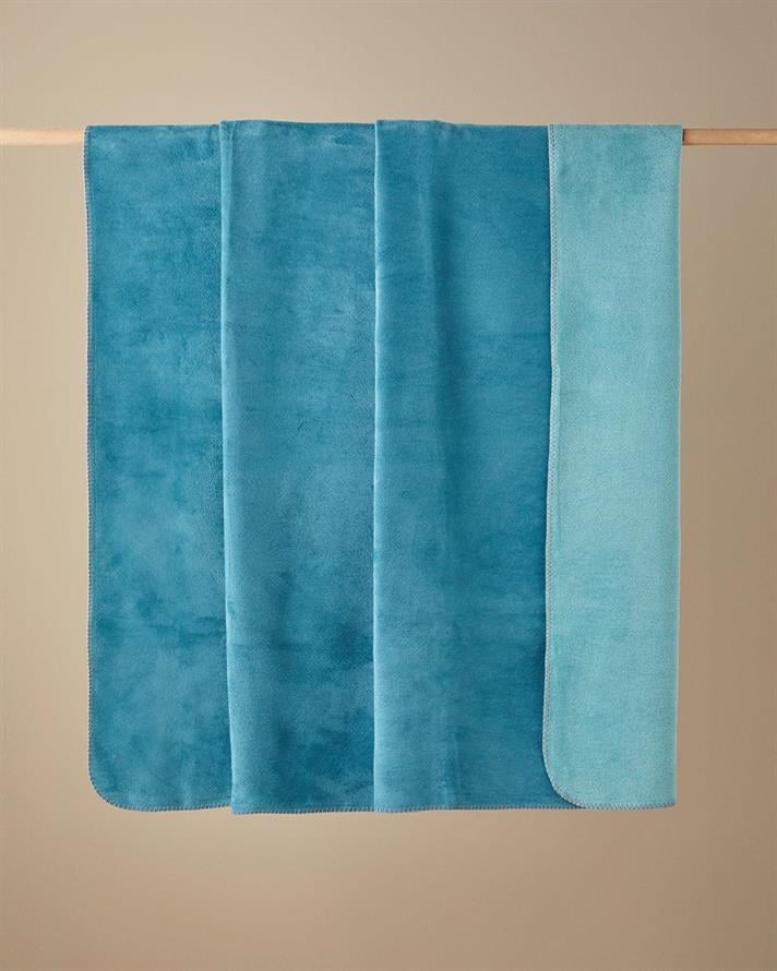 Pătură, pentru două persoane, Plain, bumbac, 200x220 cm, verde-Mint