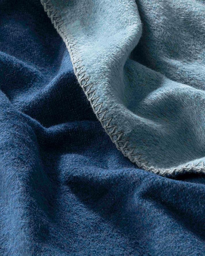 Pătură, pentru două persoane, Plain, bumbac, 200x220 cm, bleu - bleumarin