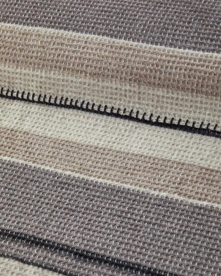 Striped Four Seasons Double Blanket 180x220 cm Anthracite