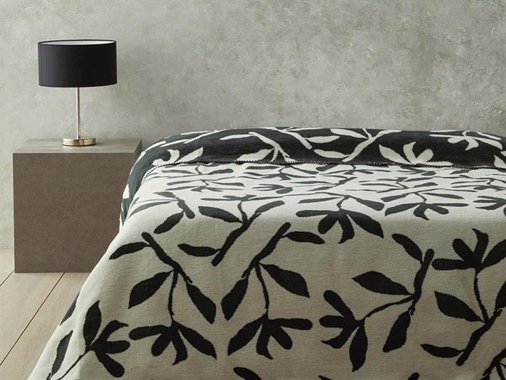 Pătură, pentru două persoane, Vinette, bumbac, 220x240 cm, verde închis