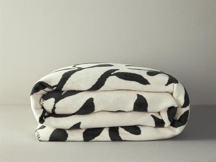 Pătură, pentru două persoane, Vinette, bumbac, 220x240 cm, verde închis