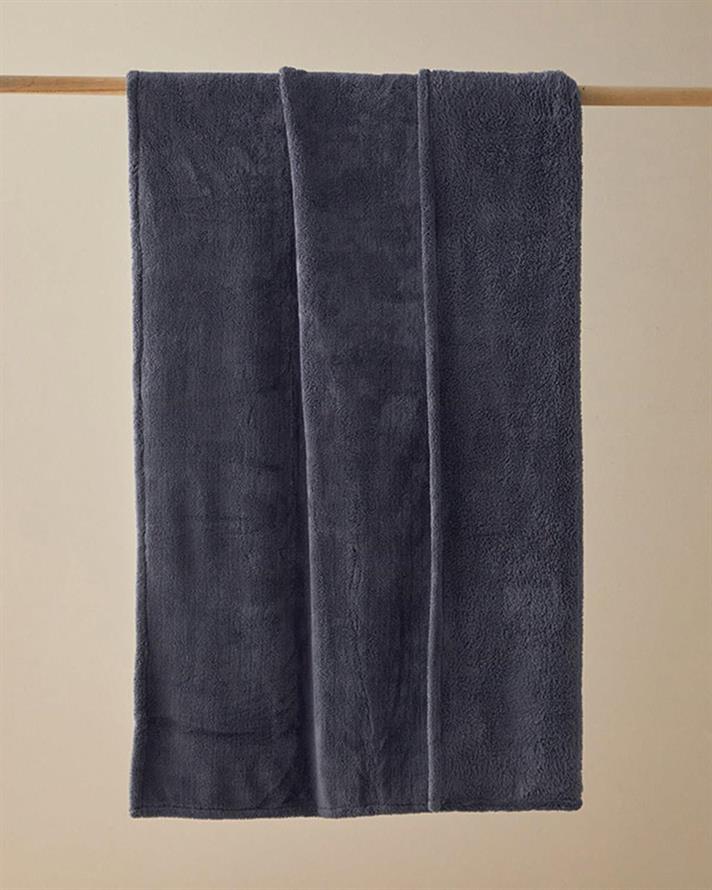 Pătură, pentru o persoană, Cozy, poliester, 120x170 cm, antracit