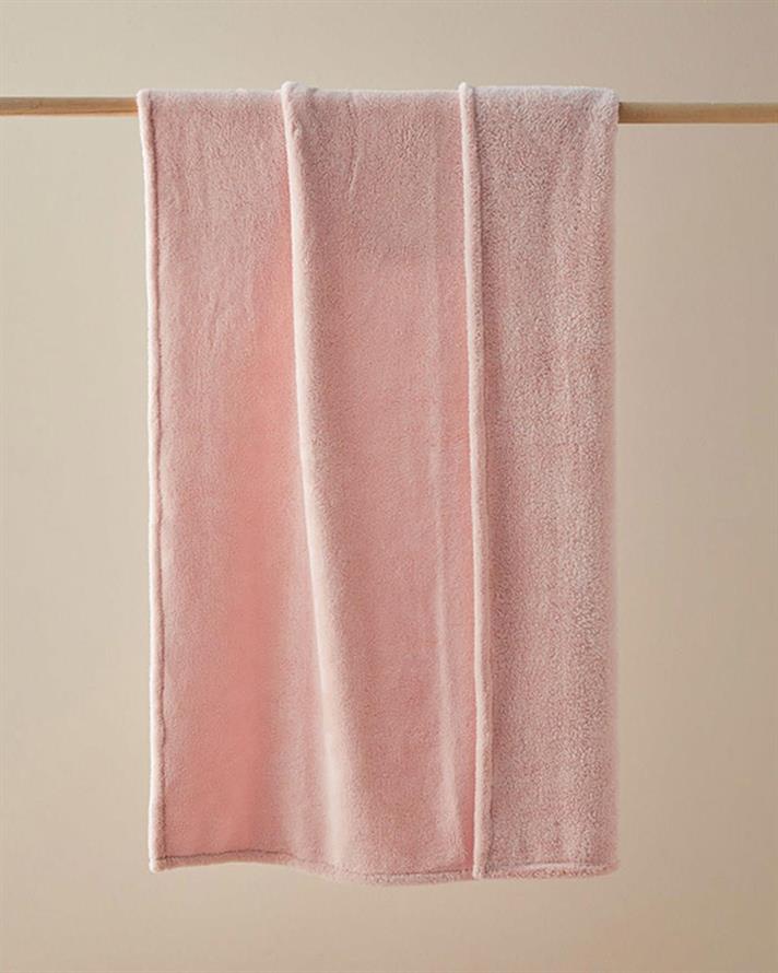 Pătură, pentru o persoană, Cozy, poliester, 120x170 cm, roz pal