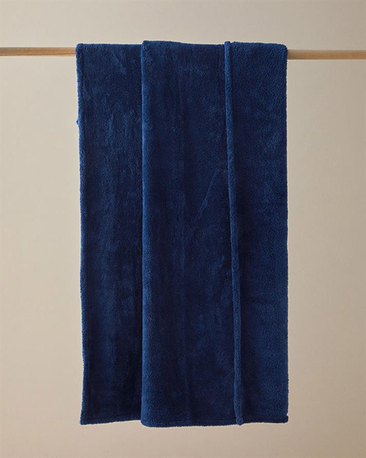 Pătură, pentru o persoană, Cozy, poliester, 120x170 cm, albastru închis