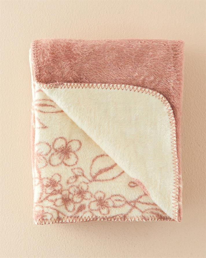 Pătură, pentru o persoană, Deep Love, acril, 130x170 cm, roz închis