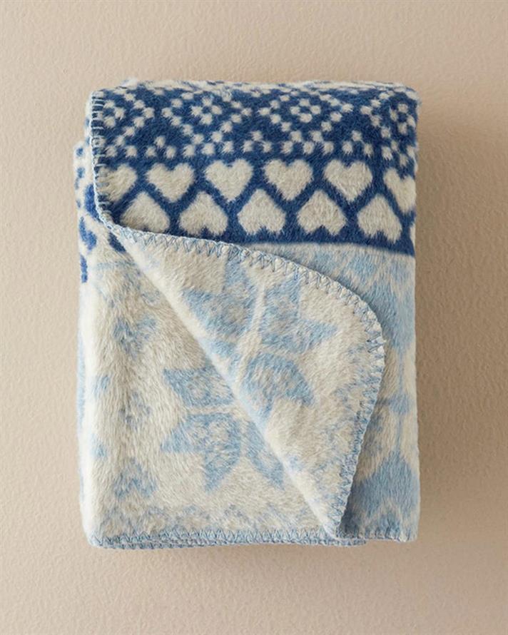 Pătură, pentru o persoană, Joyful World, acril, 130x170 cm, bleu