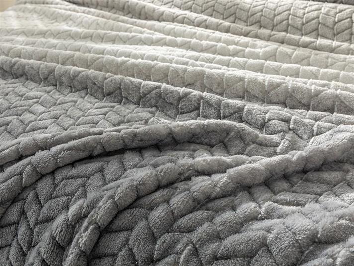 Pătură, pentru o persoană, Moonlight, poliester, 150x200 cm, gri-antracit