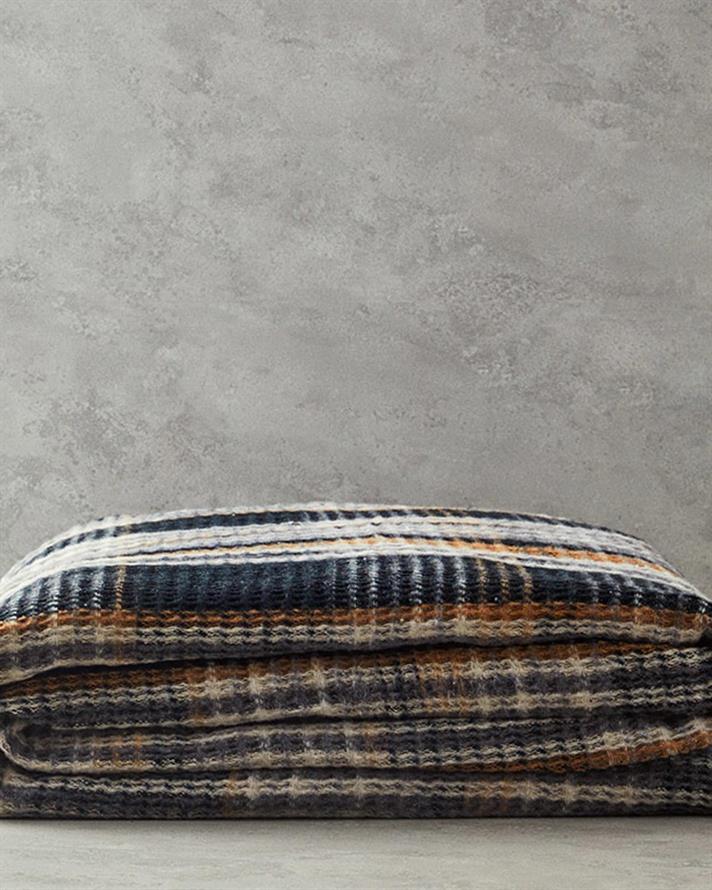 Pătură, pentru o persoană, Plaid, bumbac-poliester, 150x200 cm, antracit