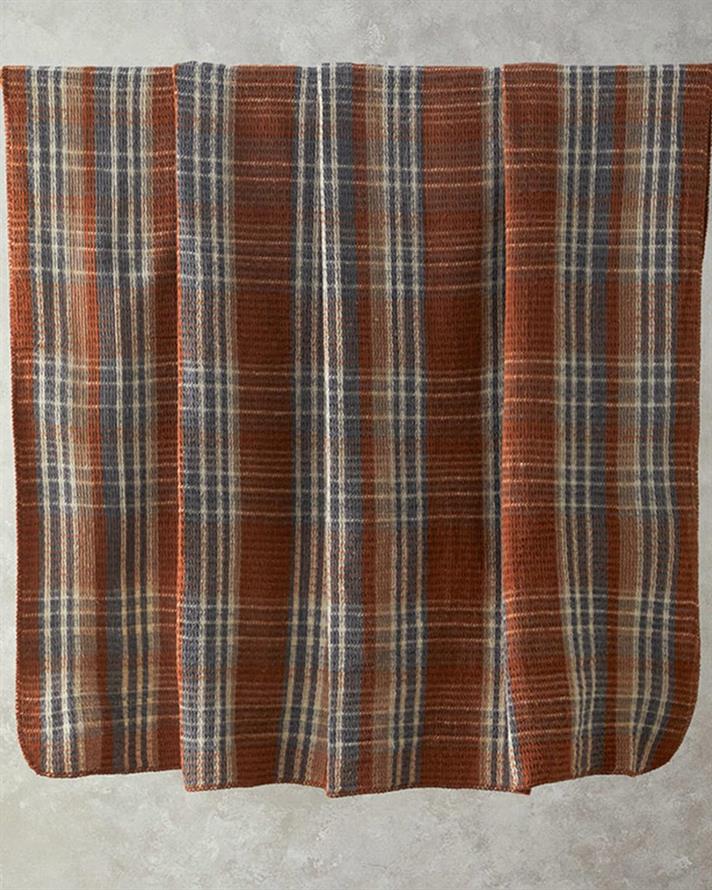 Pătură, pentru o persoană, Plaid, bumbac-poliester, 150x200 cm, terracotta