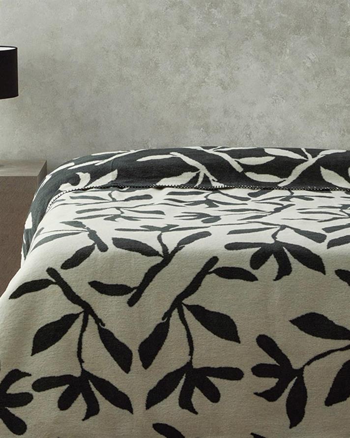 Pătură, pentru o persoană, Vinette, bumbac, 150x200 cm, verde închis