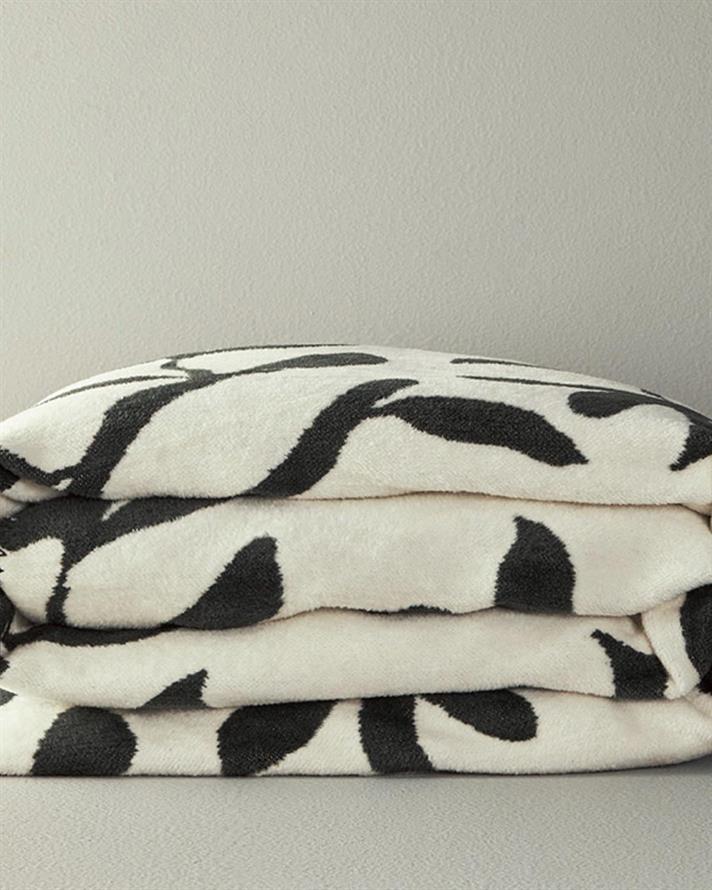 Pătură, pentru o persoană, Vinette, bumbac, 150x200 cm, verde închis