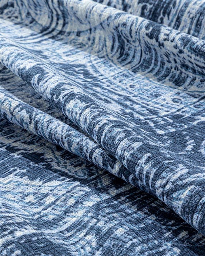 Pătură subțire, pentru două persoane, Anhinga, bumbac, 200x220 cm, bleumarin