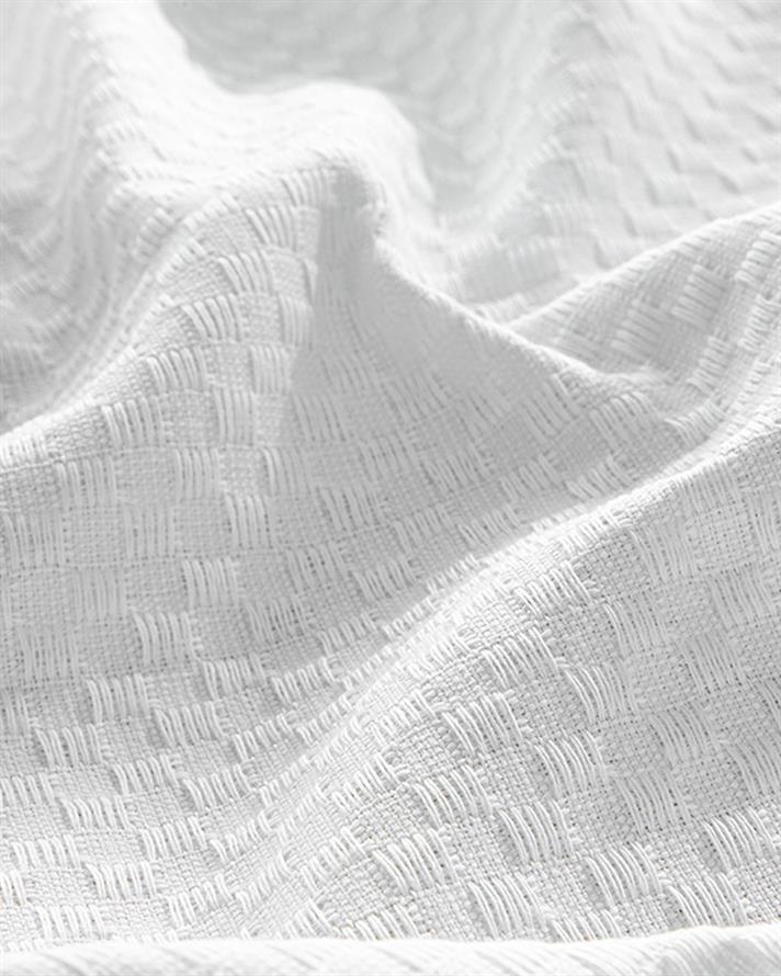 Pătură subțire, pentru două persoane, Bubble, bumbac, 200x230 cm, alb