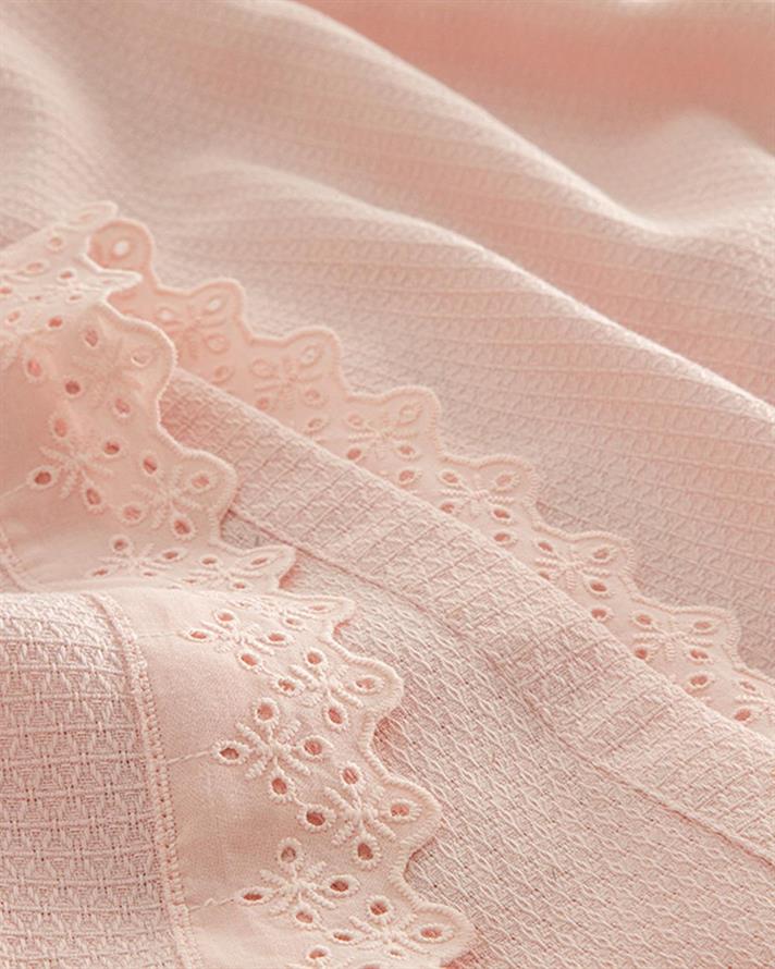 Pătură subțire, pentru două persoane, Elegancy, bumbac-viscoză-poliester, 200x220 cm, roz