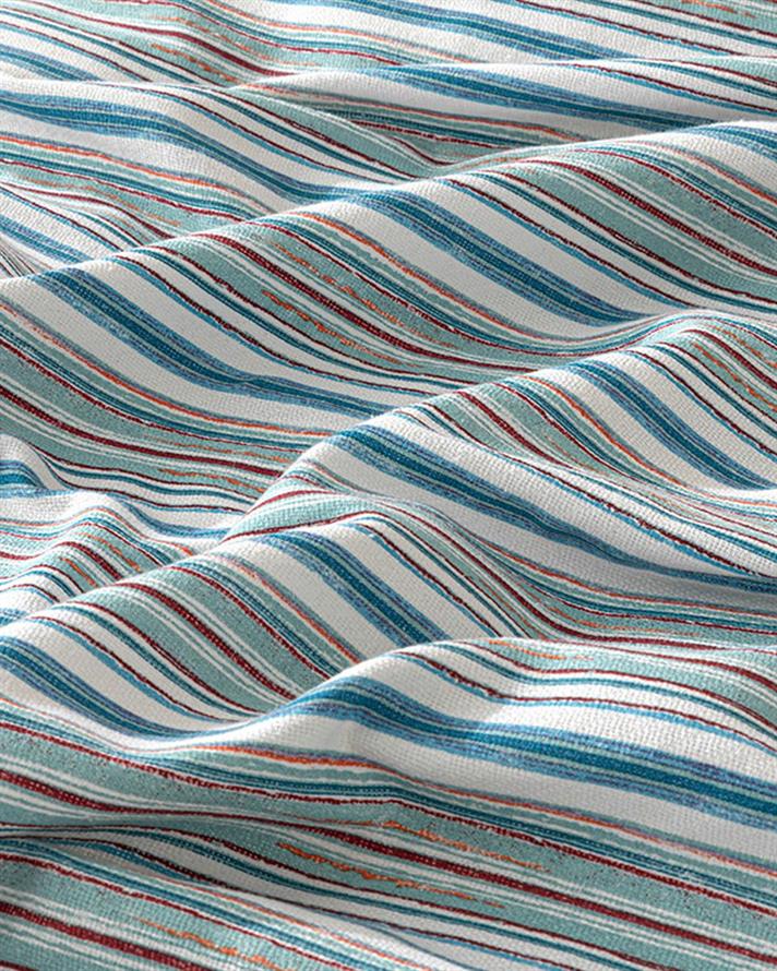 Pătură subțire, pentru două persoane, Mer Aquarelle, bumbac, 200x220 cm, turcoaz – bleu